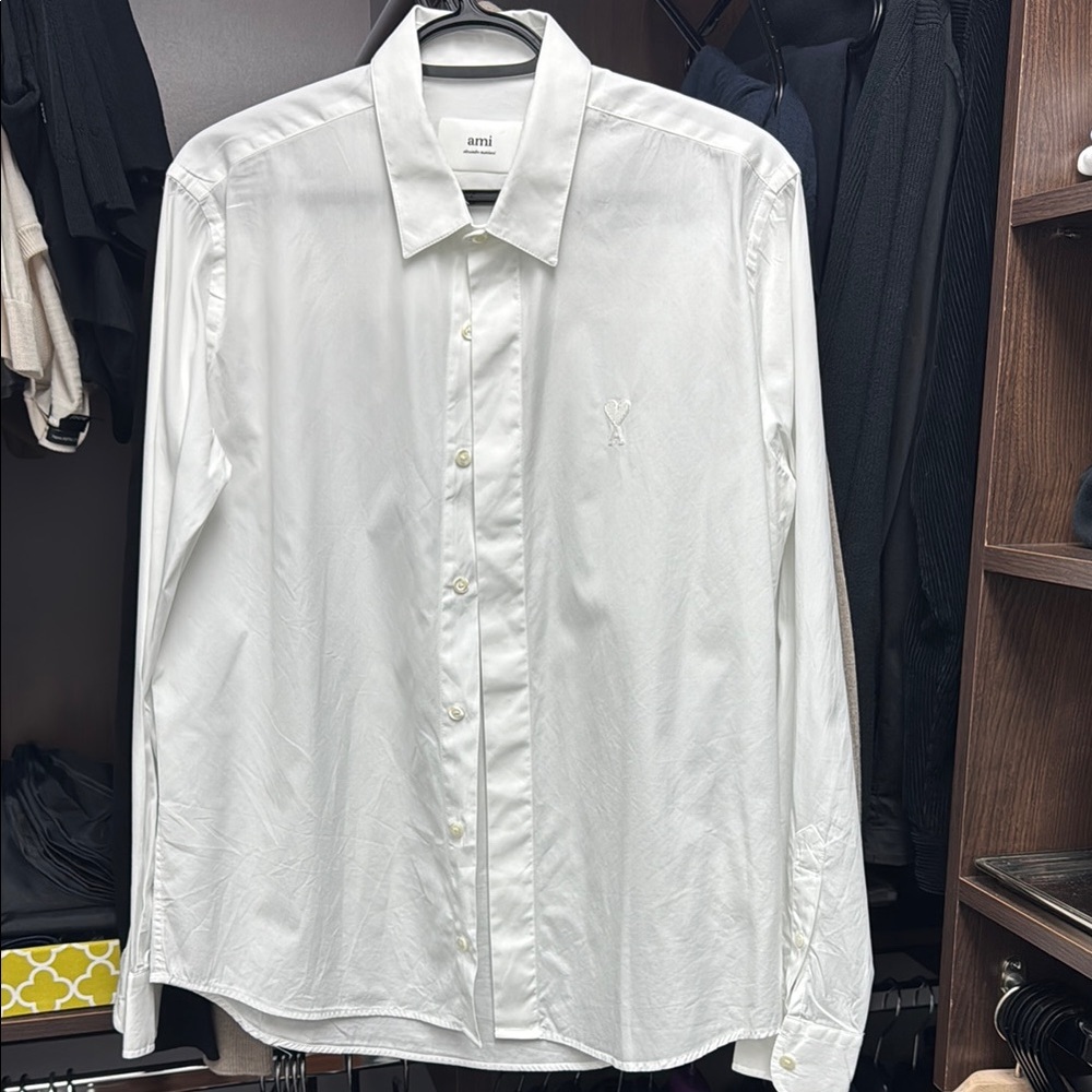 Ami White Dress Shirt Timeless Button-Down